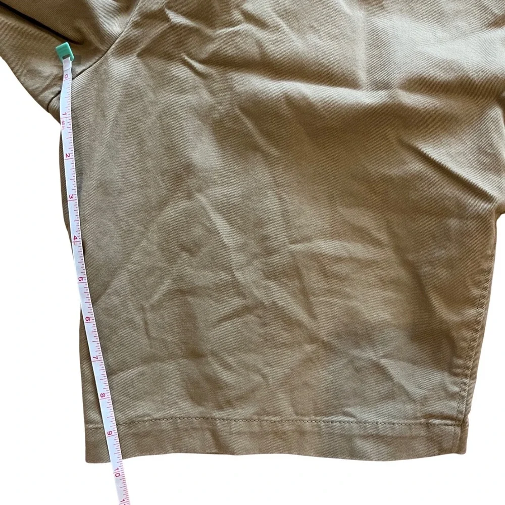 Banana Republic Aiden Short Mens 30 Khaki Tan Flat Front Cotton Twill Chino 9